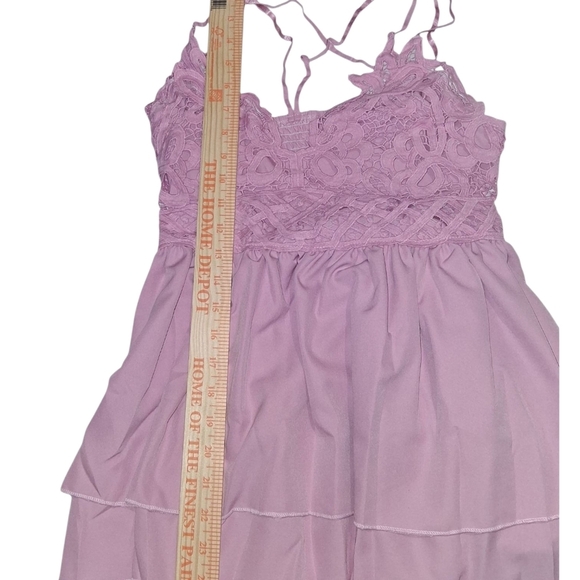 SALE NIP Sz. XS Tag Says L Pink  Lace Upper Body and Tiered/Layered Lower Body. - Picture 7 of 8